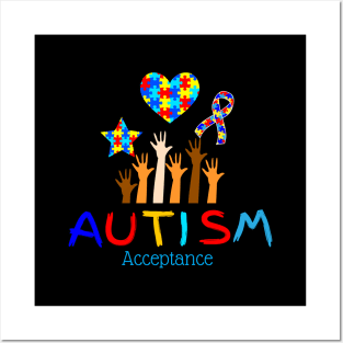 Autism Acceptance for Autism warrior Posters and Art